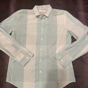Calvin Klein Light Blue Striped Dress Shirt
